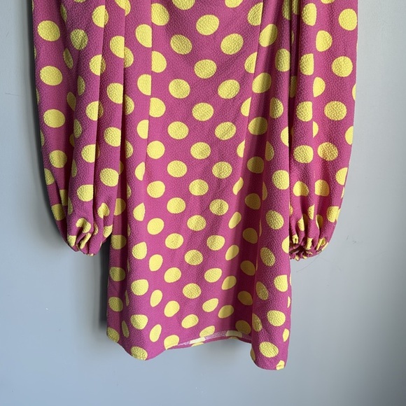 Stine Goya Will Polka Dot Mini Dress pink yellow Medium - Picture 8 of 13